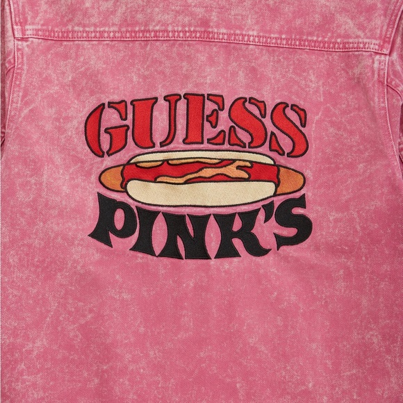 NTWRK Guess Pinks Hot Dogs Denim Jacket - Picture 1 of 3